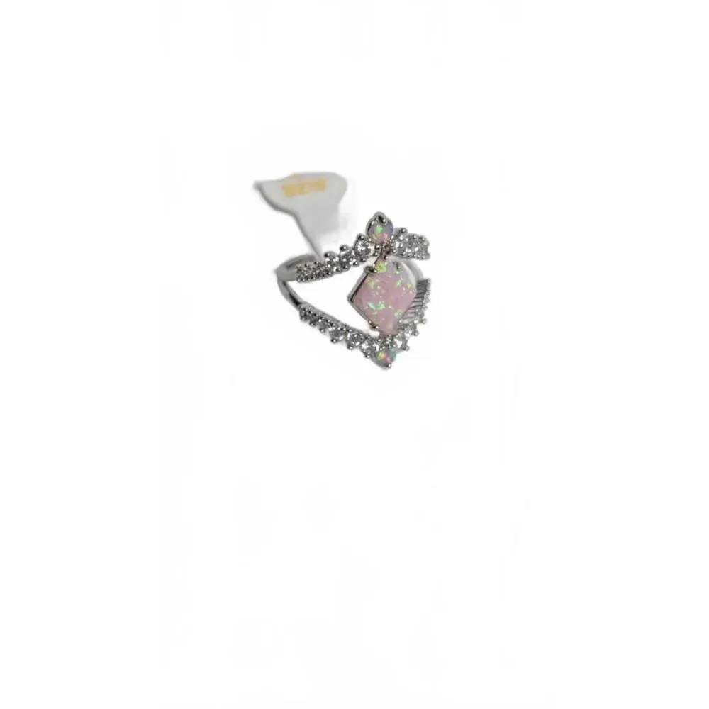 Stylish Vintage Opal Ring with Crystal Accents Size 7 - Picture 1 of 9
